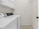 Functional laundry room with washer and dryer at 6625 Eagle Pt, Suwanee, GA 30024