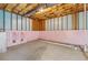 Unfinished basement showcasing insulation and essential plumbing setups for future customization at 4958 Alpine Ct, Winston, GA 30187