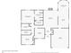 Floor plan showing layout of home including primary bedroom, kitchen, living room, and garage at 11473 Summer Creek Dr, Hampton, GA 30228