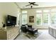 Bedroom with large windows, providing ample natural light and beautiful outdoor views at 330 Carriage Glen Ln, Woodstock, GA 30188