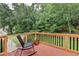 Private deck with mature landscaping, perfect for outdoor relaxation and entertaining at 12130 Helleri Holw, Alpharetta, GA 30005