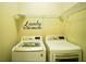 This laundry room has a rack for storage space and newer model appliances at 1668 Sabastian Ne Pt, Atlanta, GA 30329