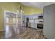 Charming kitchen with stainless steel appliances and gray cabinetry at 165 Country Mill Ln, Stockbridge, GA 30281