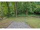 Expansive backyard featuring lush wooded area and gravel at 2222 Beecher Sw Cir, Atlanta, GA 30311