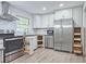 Modern kitchen features stainless steel appliances, granite countertops, and custom cabinetry at 2543 Asbury Court Ct, Decatur, GA 30033