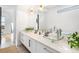 Contemporary bathroom with marble countertop, glass bowl sinks, and stylish lighting at 167 Sampson Ne St, Atlanta, GA 30312
