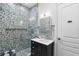 Beautiful bathroom featuring a shower with artistic tile work and a modern vanity at 3286 Northside Nw Pkwy # Ph2, Atlanta, GA 30327