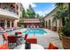 Relaxing pool area with lounge chairs, tables, and lush landscaping at 3286 Northside Nw Pkwy # Ph2, Atlanta, GA 30327