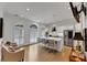 Modern kitchen with a large island, white cabinetry, stainless steel appliances, and open floor plan at 4222 Rickenbacker Ne Dr # 9, Atlanta, GA 30342