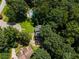 Aerial view revealing a backyard pool and lush greenery providing privacy and space at 3323 Silver Ridge Ct, Duluth, GA 30096
