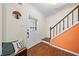 Foyer featuring hardwood floors, front door and stair case at 1438 Heritage Glen Dr, Marietta, GA 30068
