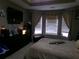 Comfortable bedroom features tray ceilings, plush carpet, neutral tones, and ample natural light from windows at 49 Brinkley Ct, Dallas, GA 30157