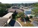 Bird's eye view of the club house, playground, pool, tennis courts and parking area at 2640 Preston Ridge Ln, Dacula, GA 30019