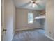 Bedroom featuring a window, carpeting, and lofted bed area at 425 Bellflower Ct, Roswell, GA 30076