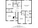 Second floor plan featuring bedrooms, bathrooms, walk-in closets, and the laundry room at 600 Tudor St, Kingston, GA 30145