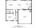 First floor plan showcasing the layout of the living room, kitchen, garage, and foyer at 600 Tudor St, Kingston, GA 30145
