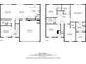 House floor plan for both stories, featuring bedrooms, bathrooms, living spaces, and garage at 600 Tudor St, Kingston, GA 30145