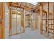 Spacious unfinished basement area with exposed ceiling and framed walls, ready for customization at 225 Hitchcock Dr, Villa Rica, GA 30180