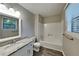 Clean bathroom with granite countertop vanity, shower-tub combination, and modern fixtures at 2478 Wood Meadows Sw Dr, Marietta, GA 30064