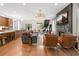 Bright open floorplan featuring hardwood floors, a modern kitchen, and a spacious living area at 1380 Wayne Ne Ave, Atlanta, GA 30306