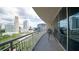 Private balcony with a great city view and metal railings at 3338 Peachtree Ne Rd # 1506, Atlanta, GA 30326