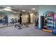 On-site gym with various exercise equipment and fitness accessories at 3338 Peachtree Ne Rd # 1506, Atlanta, GA 30326