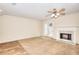 Welcoming living room with carpet, vinyl floors, fireplace, and French doors at 6344 Wellington Walk Way, Lithonia, GA 30058