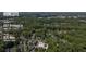 Aerial view of a neighborhood, showcasing the mature trees, home lots, and location of the property at 5971 Brundage Lane, Norcross, GA 30071