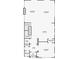 Detailed first floor plan showcasing the layout of the kitchen, living room, dining room, and foyer at 5971 Brundage Lane, Norcross, GA 30071