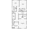 Second floor plan highlighting the layout of the primary bedroom, bathrooms, closets, and laundry room at 5971 Brundage Lane, Norcross, GA 30071