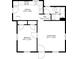 Detailed floor plan featuring a kitchen, bathroom, bedroom, and living room with measurements included at 1151 Sheppard Pl, Stone Mountain, GA 30083