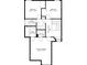 Second floor plan showing the bedrooms, bathrooms, walk in closet, and hall at 1523 Dillard Rd, Stone Mountain, GA 30088