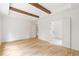Bedroom with hardwood floors, natural light, and exposed beams at 370 Chicopee Dr, Marietta, GA 30064