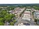Wide aerial view of a quaint town showcasing tree-lined streets, diverse architecture, and a vibrant community at 42 Riverdale St, Canton, GA 30114