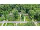 Expansive aerial view showcasing the homes, large lots, mature trees, and serene neighborhood at 1747 Remington Rd, Atlanta, GA 30341