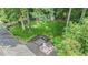 Expansive backyard with mature trees, lush lawn, and a deck featuring built-in seating at 1747 Remington Rd, Atlanta, GA 30341