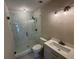 Contemporary bathroom with glass-enclosed shower and elegant fixtures at 731 Hanover Se Ln, Marietta, GA 30067