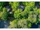 Aerial view highlighting a home nestled among vibrant trees, offering a sense of seclusion and tranquility at 815 Marshview Close, Roswell, GA 30076