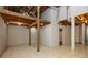 Spacious unfinished basement featuring exposed ductwork, and a concrete floor, ready for customization at 815 Marshview Close, Roswell, GA 30076
