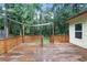 Large wooden deck overlooks a lush, green backyard and wooded area creating a peaceful, outdoor living space at 1653 Terry Mill Se Rd, Atlanta, GA 30316