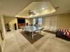 Finished basement featuring a ping pong table, recessed lighting, and a ceiling fan at 703 Overlook Point, Woodstock, GA 30189