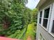Exterior view of a home surrounded by a lush, green wooded area providing beauty and privacy at 703 Overlook Pt, Woodstock, GA 30189