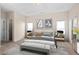 Spacious bedroom with tray ceiling, carpet floors, and two large windows at 150 Northshore Xing, Dallas, GA 30157
