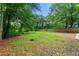 Expansive backyard with mature trees, lush greenery, and a classic wood fence at 20 Cheryl Ter, Covington, GA 30016