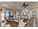 Spacious living room with recessed lighting and outside access at 4745 Cuyahoga Cv, Suwanee, GA 30024