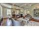 Well-lit office with coffered ceilings, hardwood floors, and a functional layout at 4745 Cuyahoga Cv, Suwanee, GA 30024
