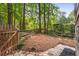 Backyard area with stone ground cover enclosed by a wooden fence at 2016 Castleway Ne Dr, Atlanta, GA 30345