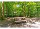 Lush backyard with picnic table and chairs is perfect for outdoor entertaining at 2016 Castleway Ne Dr, Atlanta, GA 30345