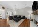 Spacious living room with fireplace, high ceilings, and stylish furnishings at 7610 Golden Sands Dr, Cumming, GA 30041