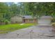 Split-level home with brick and siding, attached garage, and mature trees surrounding the property at 6503 Tent Valley Dr, Riverdale, GA 30296